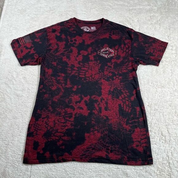 Affliction Mens Chris Kyle Red Tye Dye T Tee Shirt - Picture 1 of 6